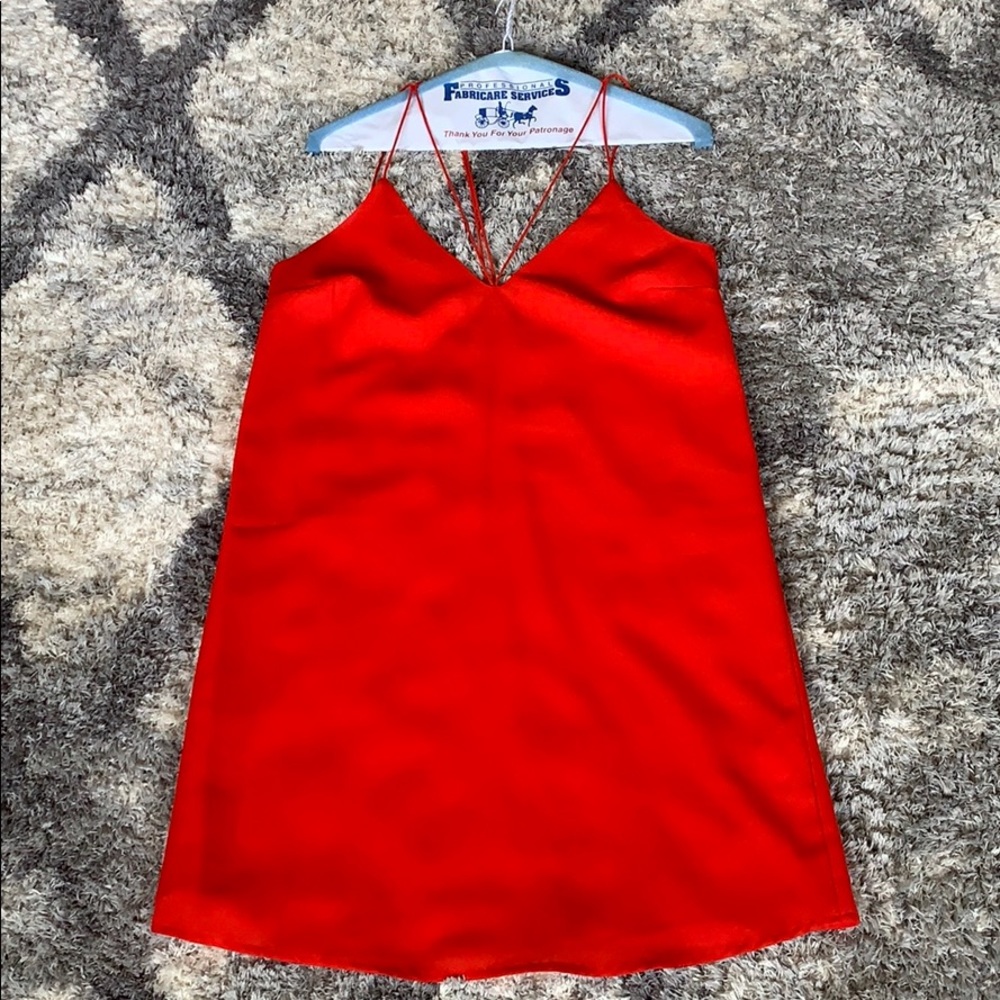 Red short dress